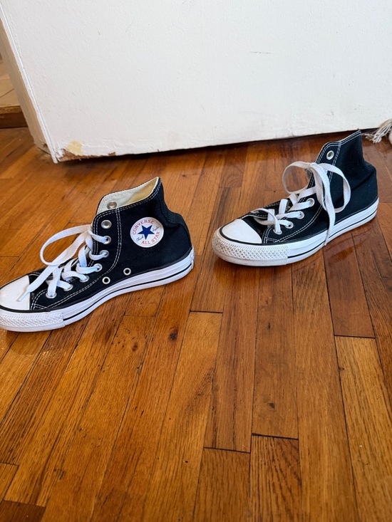 Converse Black & White High Top Sneakers - Picture 3 of 6